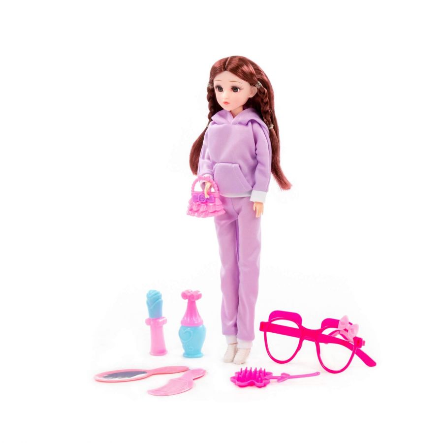 Кукла "Ксюша" (30 см) в спортивном костюме + аксессуары (7 элементов) (в коробке №4)