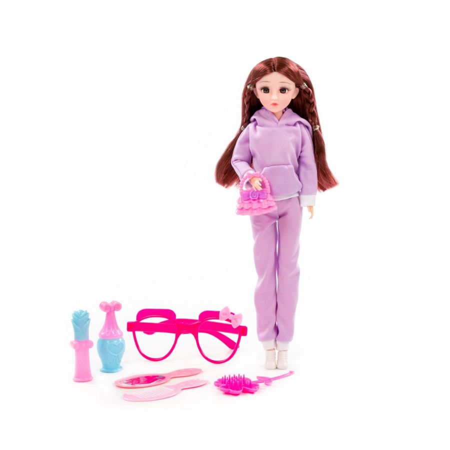 Кукла "Ксюша" (30 см) в спортивном костюме + аксессуары (7 элементов) (в коробке №4)