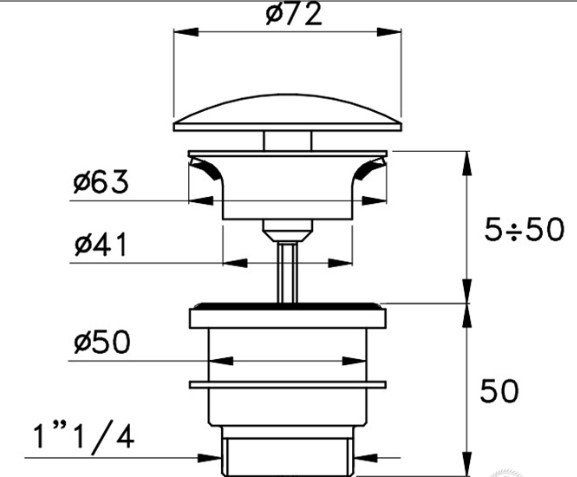 Донный клапан для раковин без перелива цвет: bronzo Stella Completamenti ФОТО