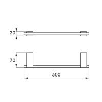 Полотенцедержатель подвесной 602/30 Stella Bamboo Quadro схема 2