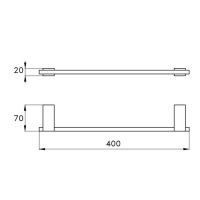 Полотенцедержатель подвесной 602/30 Stella Bamboo Quadro схема 4