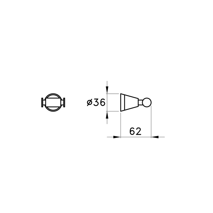 Крючок для халата/полотенца Stella 130 CT 10021 CR00 схема 3