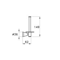 Держатель запасного рулона Stella 130 CT 10016 CR00 схема 3