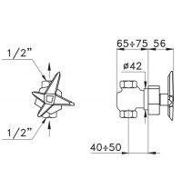 Запорный вентиль Stella Stella ST 01100 CR00 схема 2