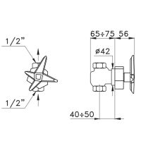 Запорный вентиль Stella Stella ST 01100 CR00 схема 3