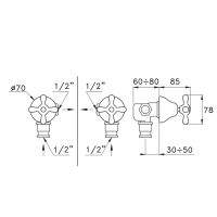 Запорный вентиль 0/156 1/2” Stella Roma схема 2