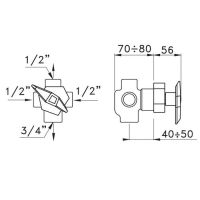 Переключающий вентиль Stella Stella ST 01200 CR00 схема 2