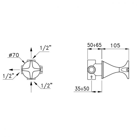 Переключающий вентиль Stella 130 CT 01202 CR00 ФОТО