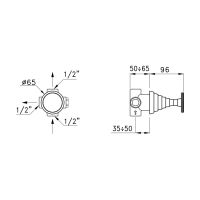 Переключающий вентиль Stella Titian TT 01202 CR00 схема 3