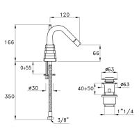 Смеситель для биде Stella Titian TT 00303 CR00 схема 5