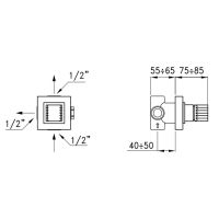 Переключающий вентиль Stella Casanova CS 01202 CR00 схема 3