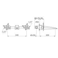 Смеситель для раковины Stella Titian TT 00117 схема 3