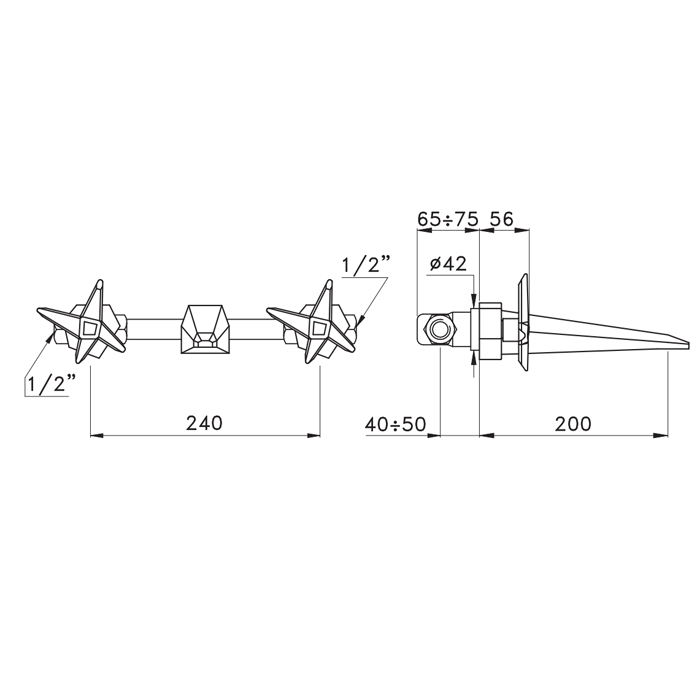 Смеситель для раковины Stella Titian TT 00117 схема 3