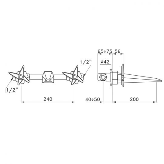 Смеситель для раковины Stella Titian TT 00117 схема 3