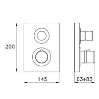 Термостат для душа Stella 130 CT 06011 CR00 схема 2