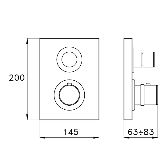 Термостат для душа Stella 130 CT 06011 CR00 схема 2