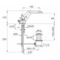 Смеситель для ванны Stella Stella 3219 ST 00008 CR00 схема 3