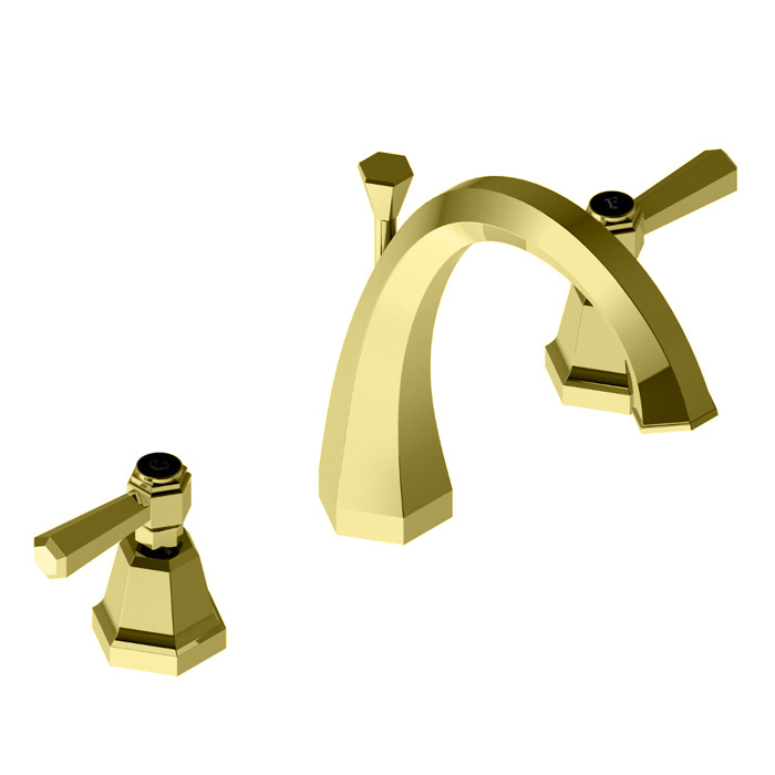 Изображение Смеситель Stella Eccelsa Leve для раковины на 3 отв. 3225 с донным клапаном цвет: золото 24К