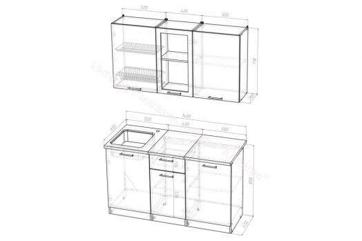 Кухонный гарнитур Равенна медиум 1400 мм