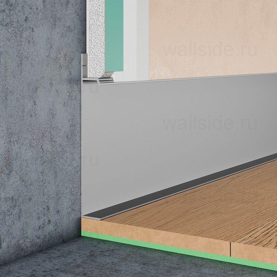 Скрытый плинтус Pro Design 235 Universal анодированный
