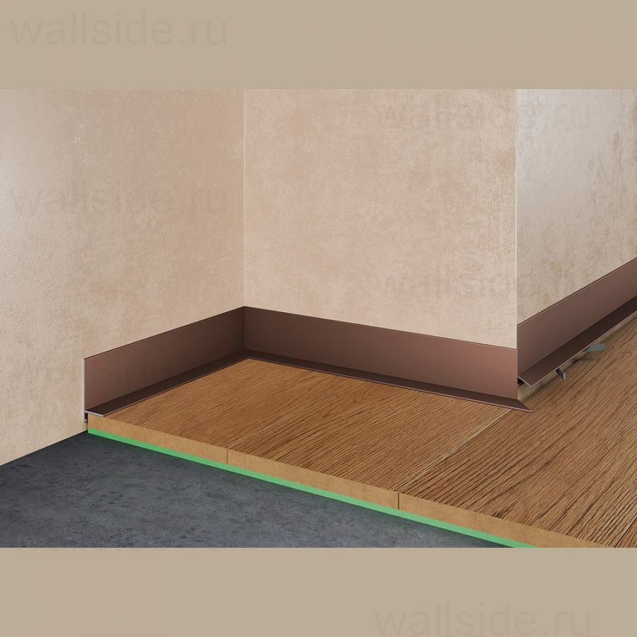 Щелевой плинтус Pro Design Mini L 601 коньяк