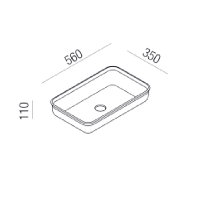 Раковина Agape Undici накладная 59х35х11см. без перелива с донным клапанном Solid surface цвет: белый матовый ФОТО