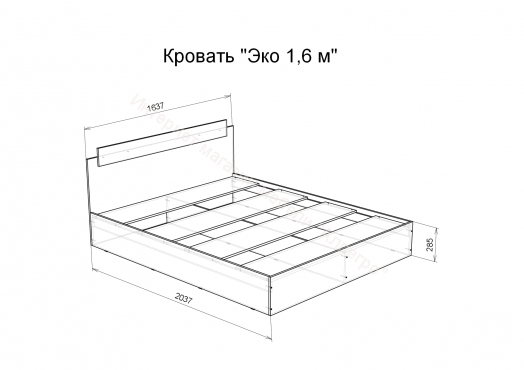 Кровать "ЭКО" 1600х2000 (Эра)