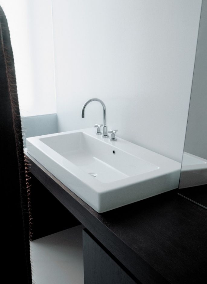 Встраиваемая сверху раковина Flaminia Acquagrande 100 Recessed Basin 101х55 ФОТО