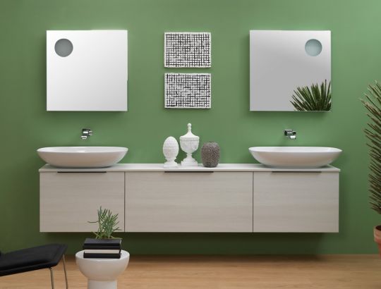 Подвесная тумба для ванной комнаты Flaminia Box Wall Hung Vanity Unit 37xH50 схема 6