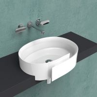 Раковина Flaminia Roll 56 Semi-Inset Basin 56х42 схема 1