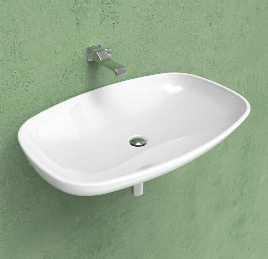 Раковина Flaminia Nuda 85 Countertop - Wall Hung Basin 5080 86х58 схема 1