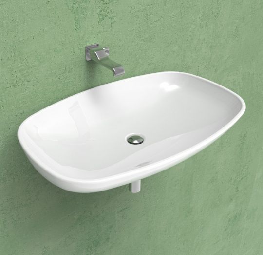 Фото Раковина Flaminia Nuda 85 Countertop - Wall Hung Basin 5080 86х58