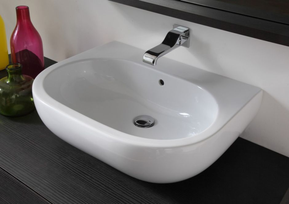 Подвесная раковина Flaminia Pass 62 Countertop - Wall Hung Basin 62х48 ФОТО