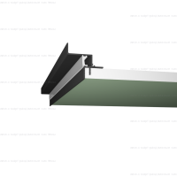 Теневой профиль для потолка Gips-BP30 черный срез + ЭР1