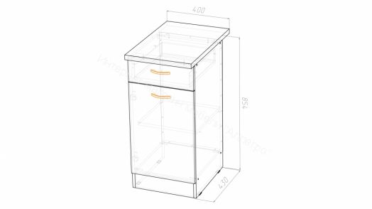 Кухонный гарнитур Кира литл 1300х2000 мм