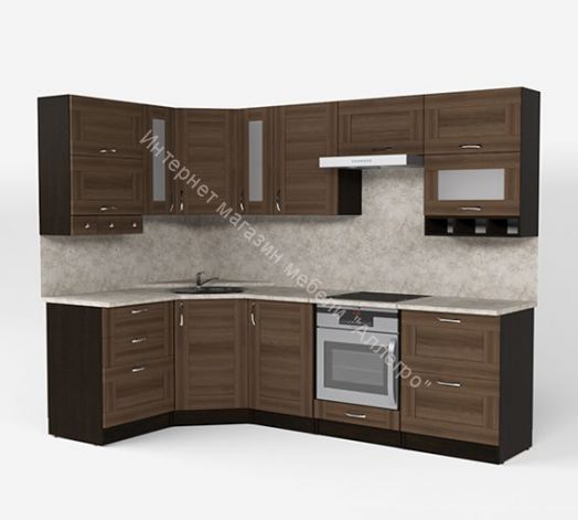 Кухонный гарнитур Кира гранд оптима 2600х1500 мм угловой