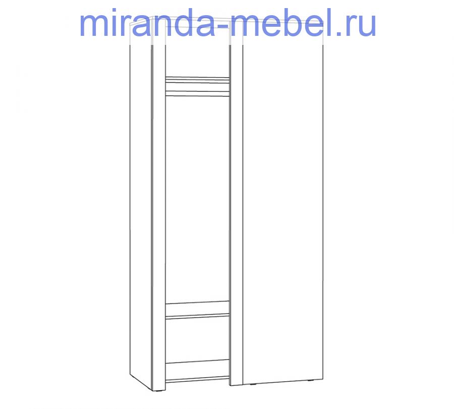 Детская Джастин 2 белый/дуб белый