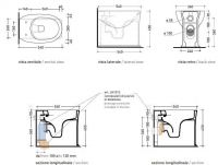 Унитаз Flaminia Madre Plus Goclean Back To Wall WC схема 5