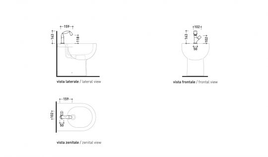 Смеситель Flaminia Fold Single Lever Bidet Mixer ФОТО