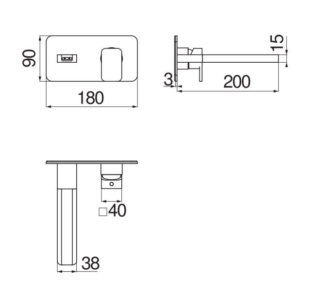 Смеситель для раковины Nobili Loop LPC90198 схема 4