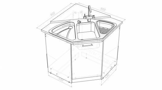 Кухонный гарнитур Симфония оптима 1800х2400 мм