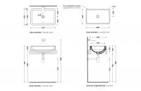 Встраиваемая сверху раковина Flaminia Nile 62 Recessed Basin 62х40 схема 5