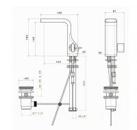 Смеситель Flaminia Noke Single Lever Basin Mixer схема 3