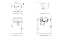 Раковина Flaminia Twin Set Slim Countertop Basin TW42A 42х42 схема 3