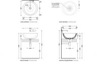 Раковина Flaminia Fonte 52 Countertop Basin 52х48 схема 2