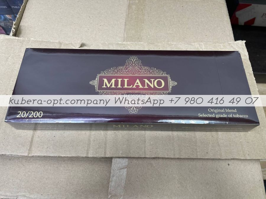 Milano Rosso Super Slims (Милано Россо Вишня супер слимс) минимальный заказ 1 коробка (50 блоков) можно миксом