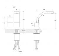 Смеситель Flaminia SI Single Lever Bidet Mixer схема 2