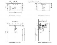 Раковина Flaminia AppLight 60 глянцевая AP6037 60х37 схема 3