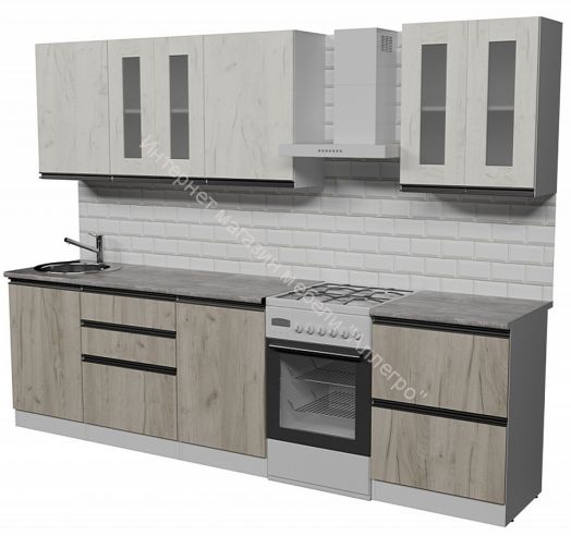 Кухонный гарнитур Паола компакт 2200 мм