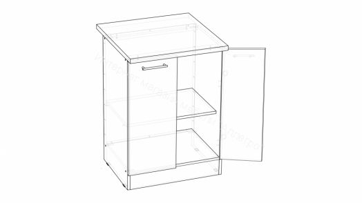 Кухонный гарнитур Жасмин мега прайм 1200х1600 мм